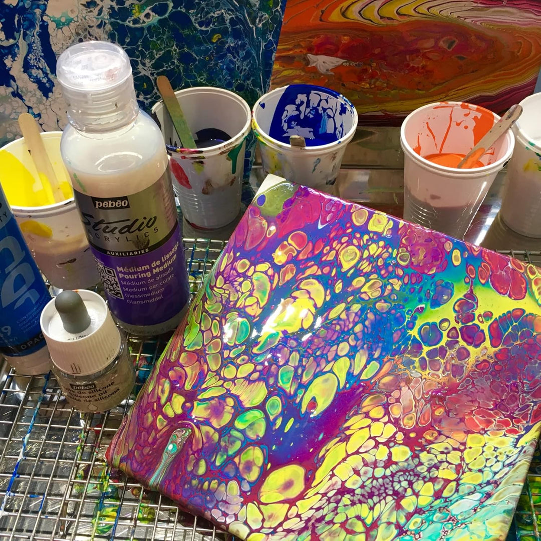 Pébéo - Studio Acrylics - Pouring Medium Acryl - Acrylmalerei - Acryl Giess- und Pouring-Medium - Fl