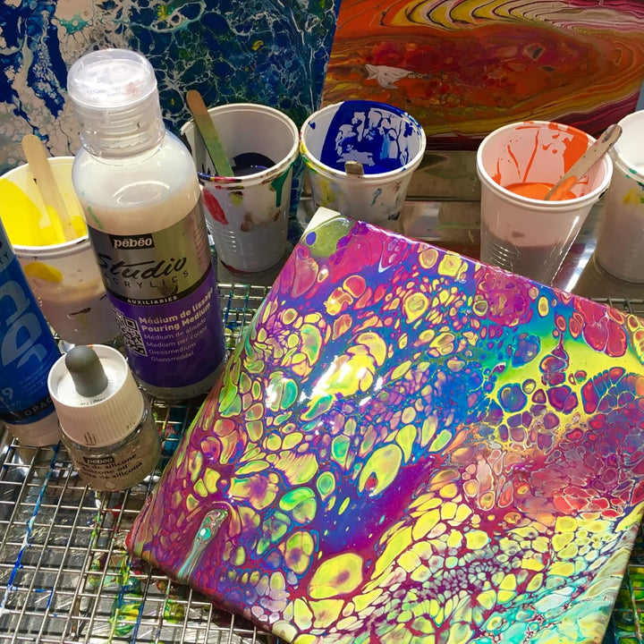 Pébéo - Studio Acrylics - Pouring Medium Acryl - Acrylmalerei - Acryl Giess- und Pouring-Medium - Fl