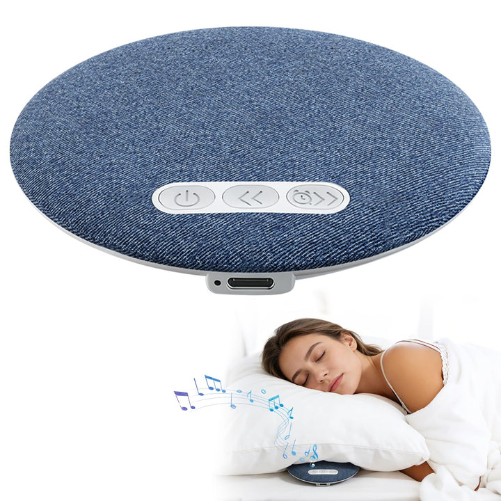 Kissenlautsprecher Bluetooth, Tragbarer Kopfkissen Lautsprecher mit Weisses Rauschen und Timer, Kabe
