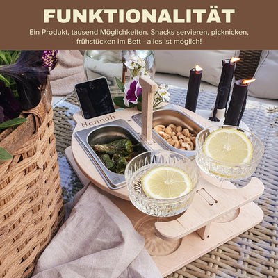 Couchbar, Couchbutler, Snackbox, Couchorganizer, Sofaorganizer, Tablett serviertablett handgefertigt