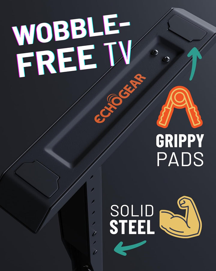 Echogear Universal Grosser TV-Ständer - Höhenverstellbarer Sockel für Fernseher bis zu 77 "- Wackelf