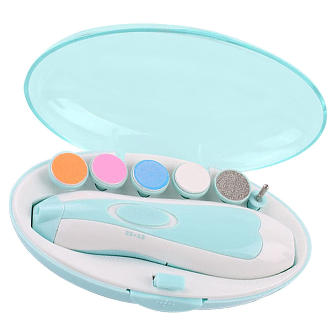 Baby-Nageltrimmer 6 Schleifköpfe, Elektrisches Nagelpolier-Pflegeset für Neugeborene, Kleinkinder (B
