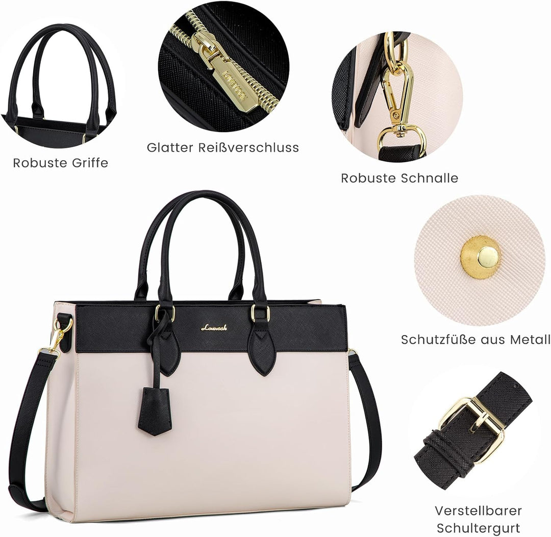 LOVEVOOK Laptoptasche Damen, 15,6 Zoll Handtasche Arbeitstasche Lehrertasche Gross, Wasserdicht Shop