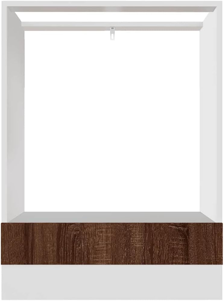 vidaXL Herdumbauschrank Lyon Braun Eichen-Optik 60x46x81,5 cm Holzwerkstoff, Küchenschrank, Gastrono
