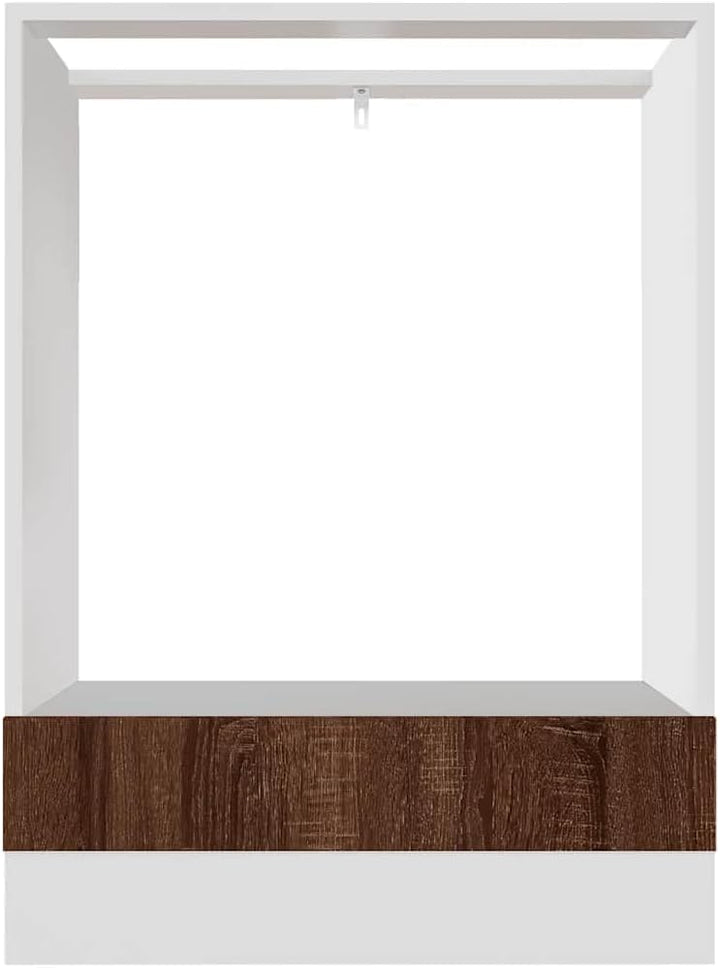 vidaXL Herdumbauschrank Lyon Braun Eichen-Optik 60x46x81,5 cm Holzwerkstoff, Küchenschrank, Gastrono