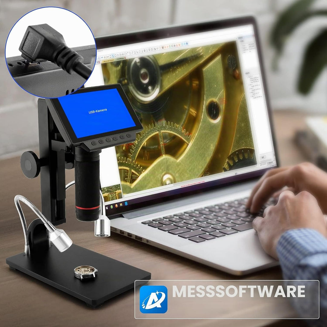 Andonstar ADSM302 Digitales HDMI-Mikroskop für Leiterplatten-Reparatur, 5 Zoll (12,7 cm) Bildschirm,