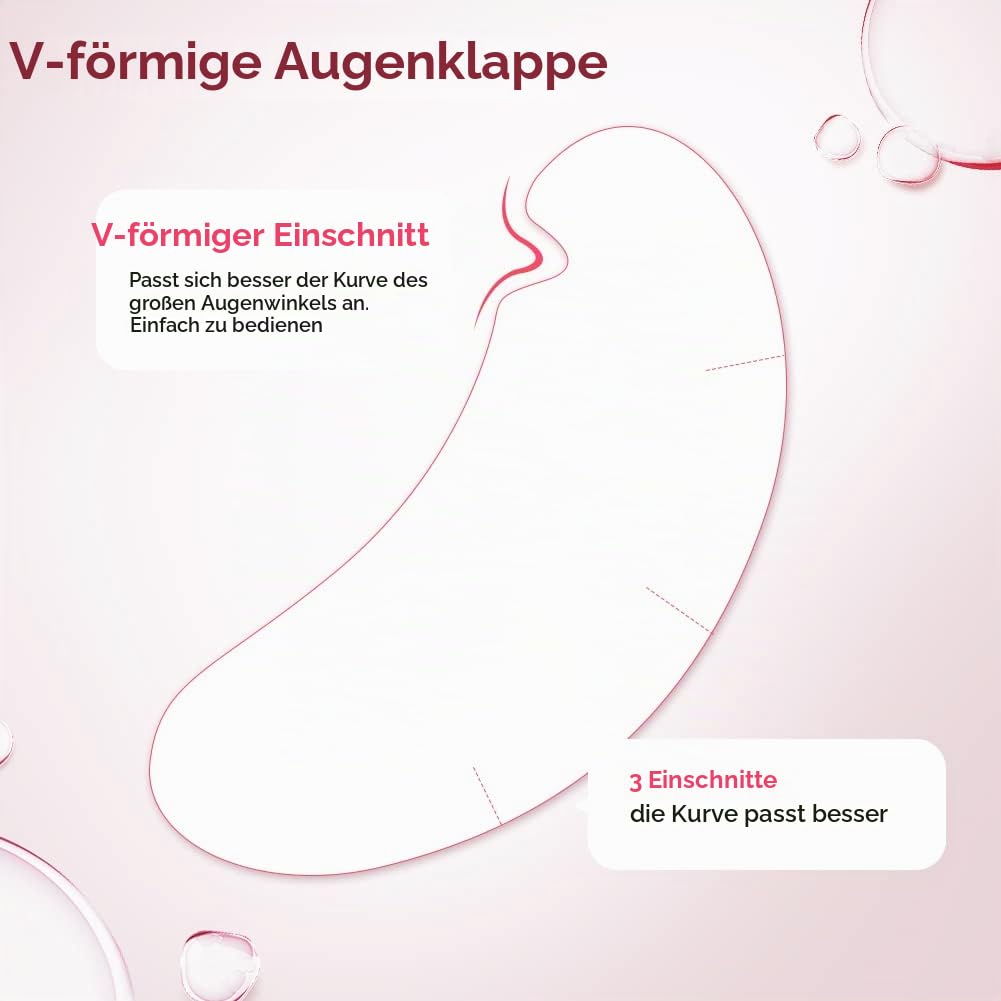 Lunamoon Augenpads für Wimpernverlängerung Pad 100Paar Wimpern Pads V-Shape | Wimpernverlängerung Au