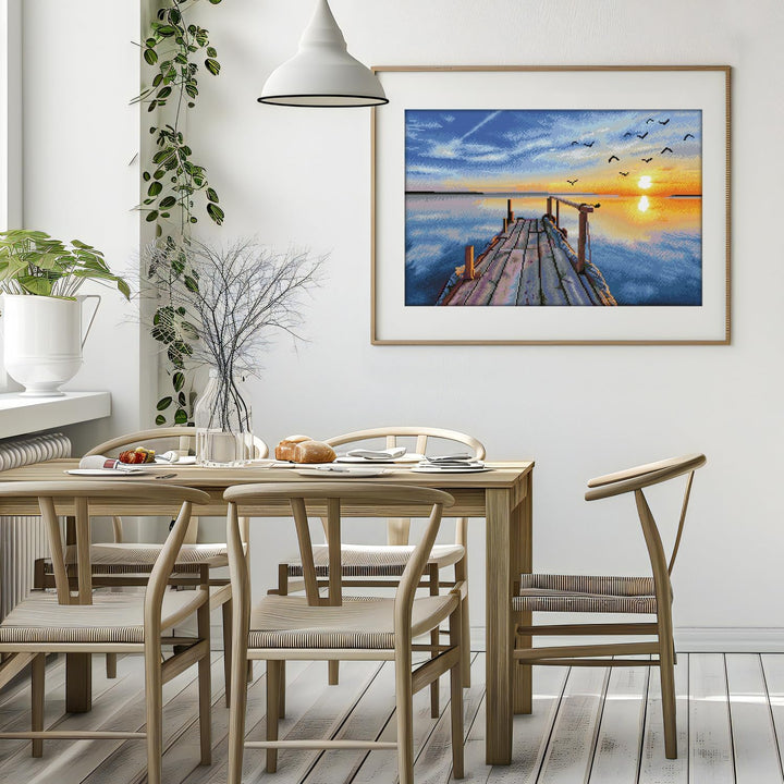 Diamond Dotz DD12-051 Sunset Jetty, ca. 71 x 47 cm gross, Diamond Painting, Malen mit Diamanten, fun