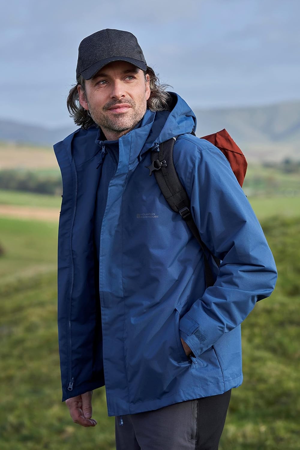 Mountain Warehouse Fell 3-in-1 Herren-Outdoor-Jacke - wasserdichte, atmungsaktive Regenjacke, Multif