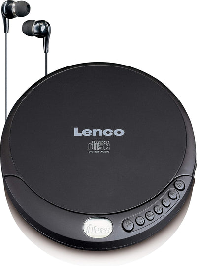 Lenco CD-010 - Tragbarer CD-Player Walkman - Diskman - CD Walkman - Mit Kopfhörern und Micro USB Lad