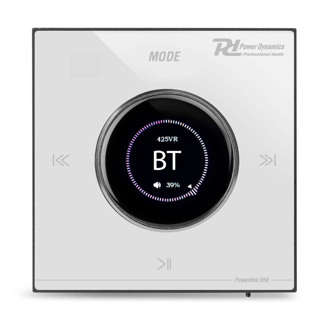 Power Dynamics Powerline B50W Einbau Wand Stereo Verstärker, Audio Verstärker Bluetooth Unterputz-Ei