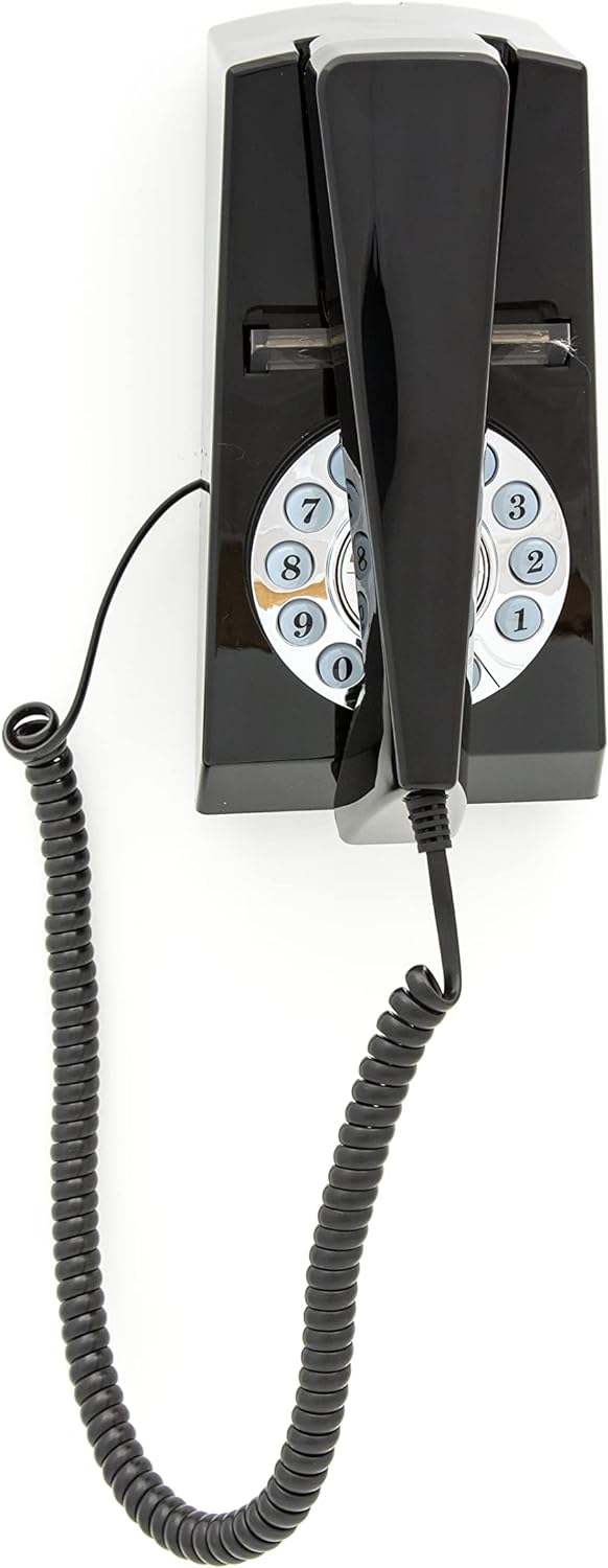 GPO GPOTRMB Trim Telephone Desktop Push-Button Telephone (Black) Schwarz, Schwarz