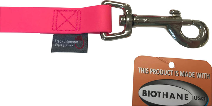 BioThane® Schleppleine/Pferde-Longe genäht, 10m/19mm, mit Handschlaufe, Neonpink, neonpink