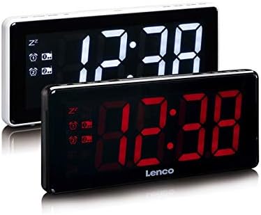 Lenco CR30W CR-30 Uhrenradio - riesiges 3" Display - Doppelalarm Funktion - Sleeptimer und Schlummer