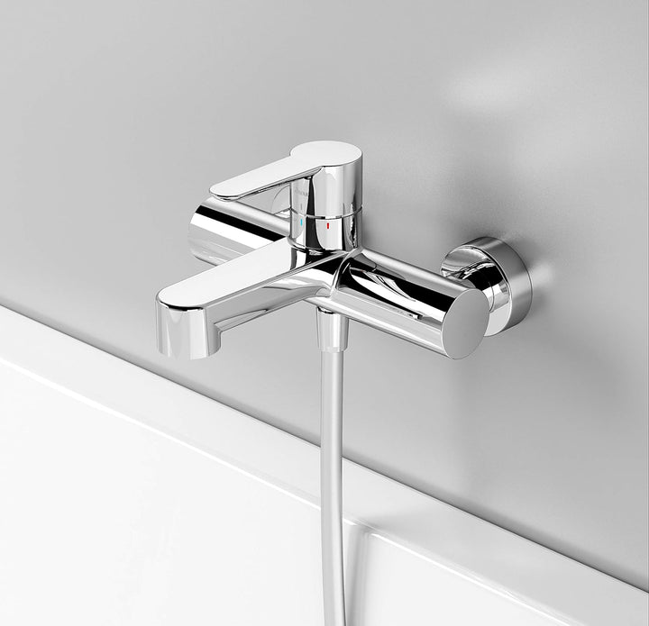 Badarmatur | Einhand-Wannenbatterie Puri | Badewannenarmatur | Einzigartige Bediensystem | Designpre