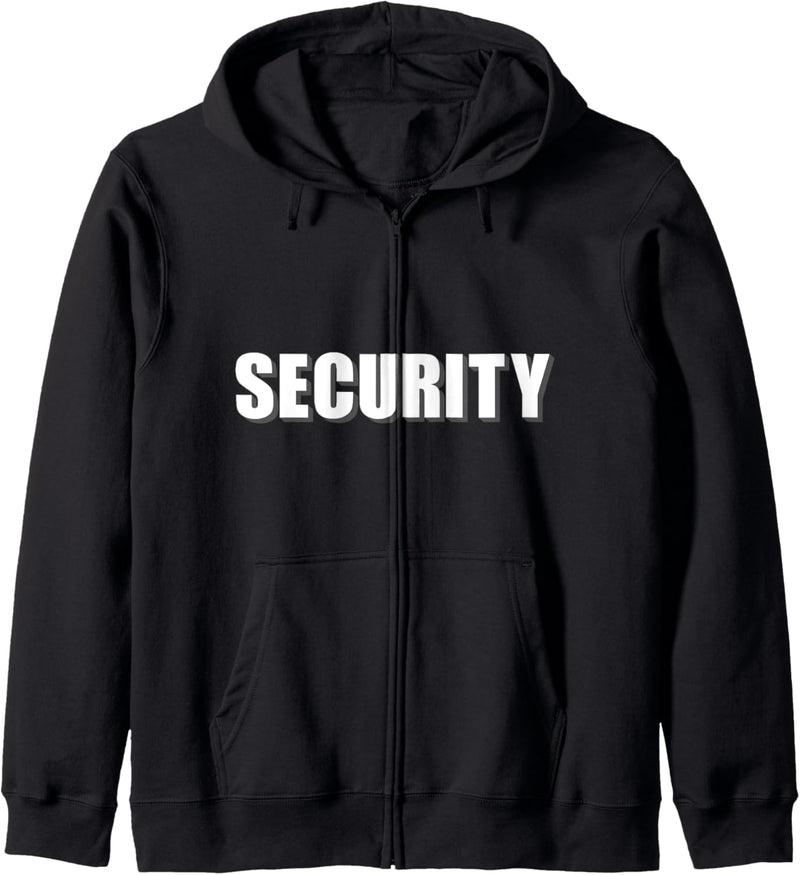 SECURITY Sicherheitsdienst Wachdienst Vorne & Hinten Druck Kapuzenjacke