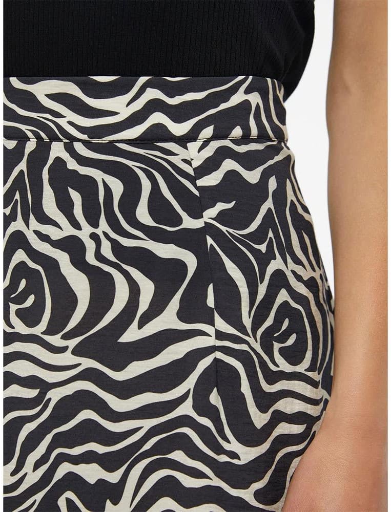 Object Damen Objleonora Hw Midi Skirt Noos Rock 42 Schwarz, 42 Schwarz