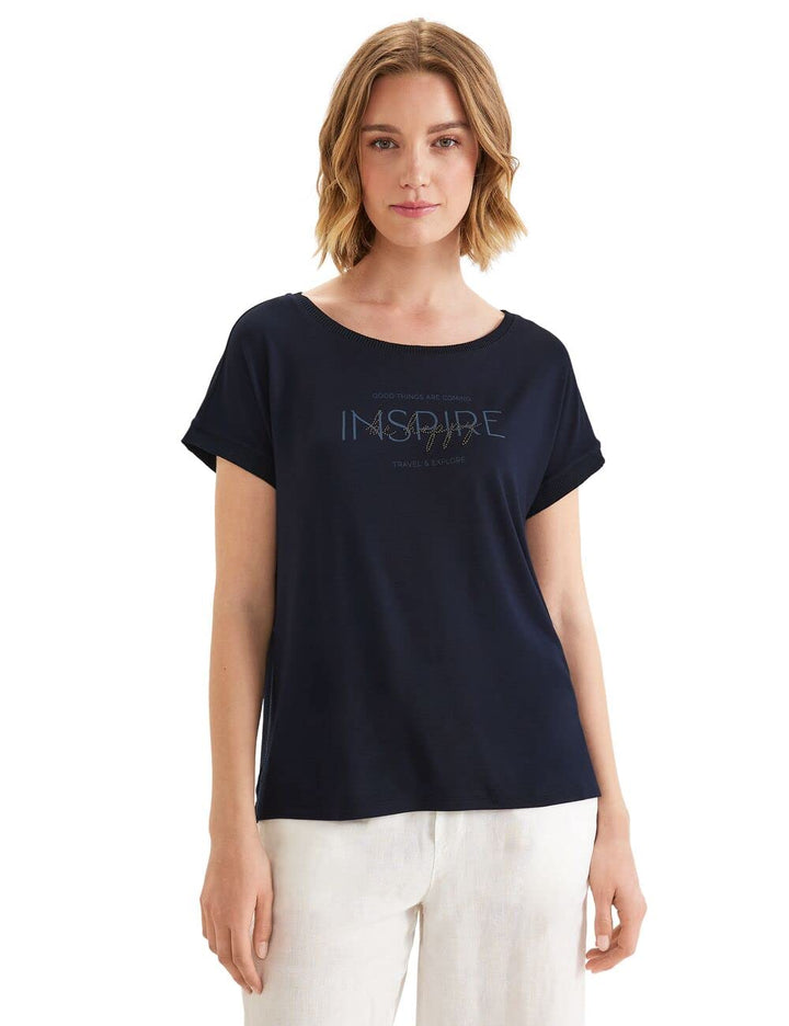 Street One Damen T-Shirt 36 Deep Blue, 36 Deep Blue