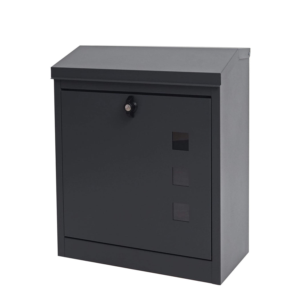 XXL Briefkasten HWC-H26AM, Firmenbriefkasten Postkasten, abschliessbar pulverbeschichtet 52x44x25cm