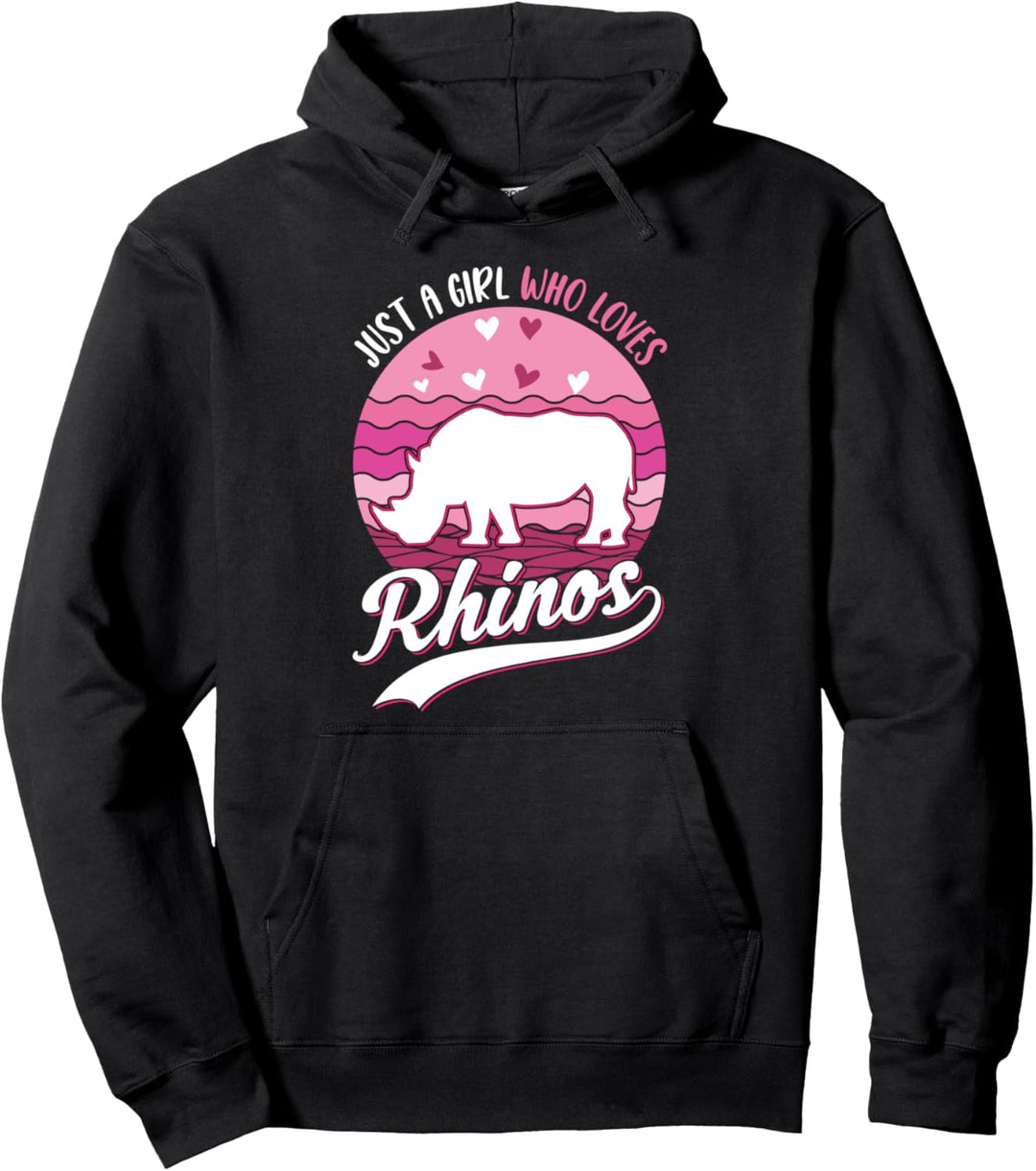 Nashorn Mädchen Rhinozeros Rhino Nashorn Pullover Hoodie