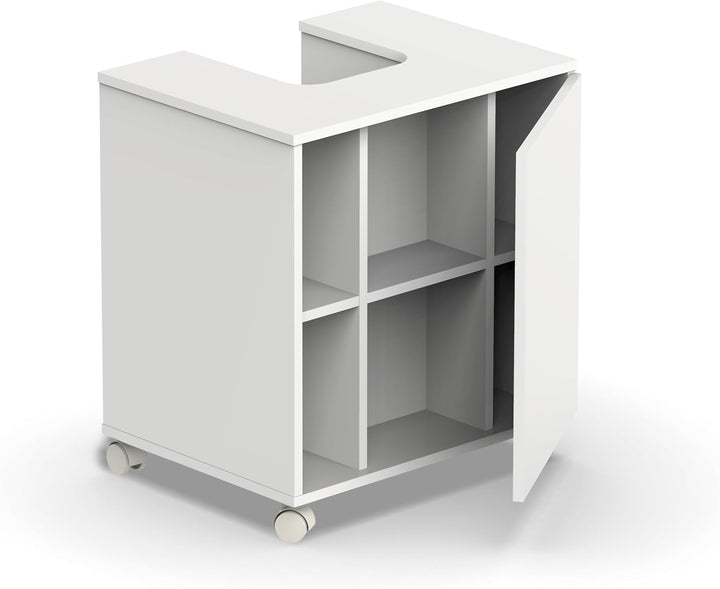 MUEBLES PITARCH Pitarch Möbel, Holzwerkstoff, weiss Hochglanz, 64 x 59 x 45 cm
