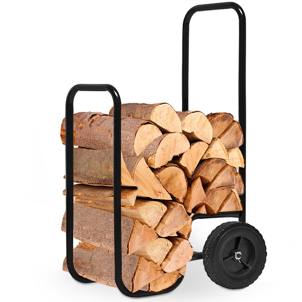 Gardebruk Kaminholzwagen Gross 105x56x45cm 80 kg Stahl Brennholzkarre Holzwagen Holzkorb Sackkarre T