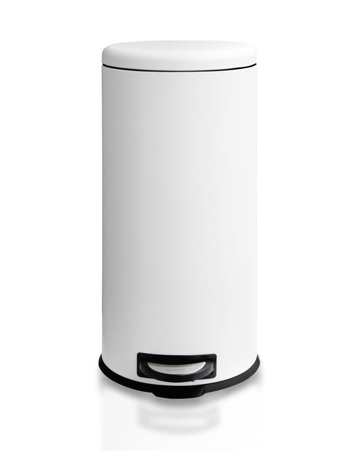 Mülleimer 30 L Treteimer mit Softclose-Deckel, Abfalleimer 30 Liter mit Fusspedal, Rund Mülleimer mi
