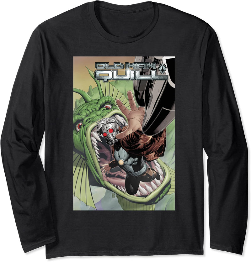 Marvel Old Man Quill Comic Cover Langarmshirt