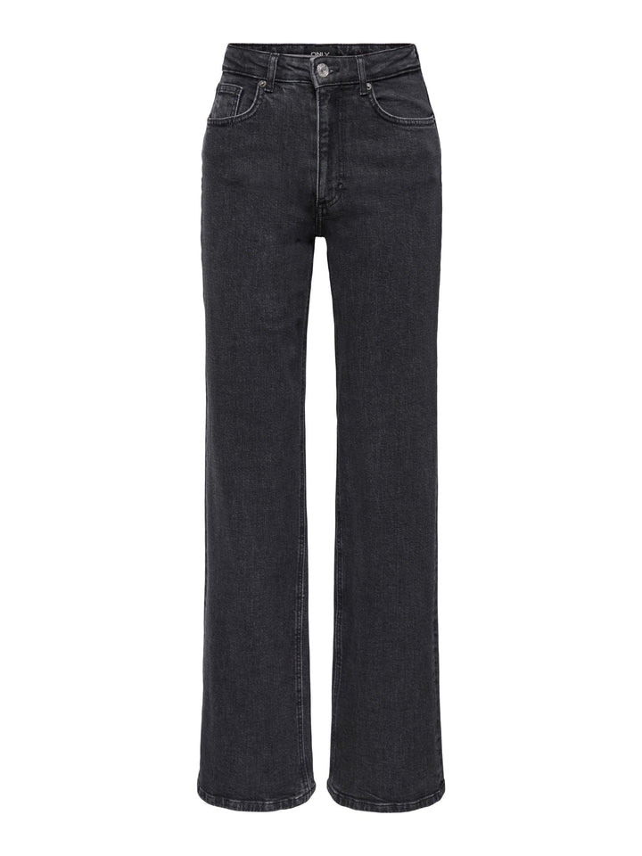 ONLY Female Weit geschnitten ONLJuicy Wide High Waist Jeans 26W / 32L Black Denim, 26W / 32L Black D