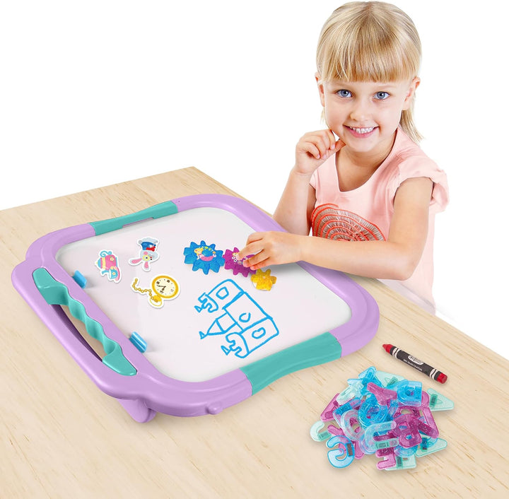 Crayola - Erfinde dein eigenes Märchen, Tafel mit zwei Oberflächen: Weisse magnetische Seite und sch
