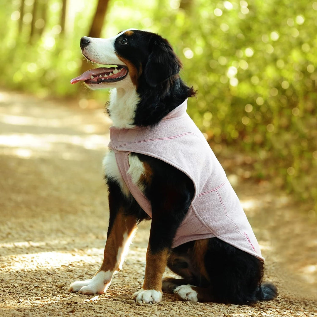 VIVAGLORY Hunde-Fleeceweste, Hundepullover für Kaltes Wetter für Grosse Hunde, Verstellbare Winterkl