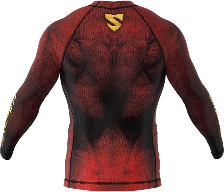 SMMASH Koi Rashguard Herren Kampfsport Langarm, Sport Longsleeve Atmungsaktiv und Leicht, Sportobert