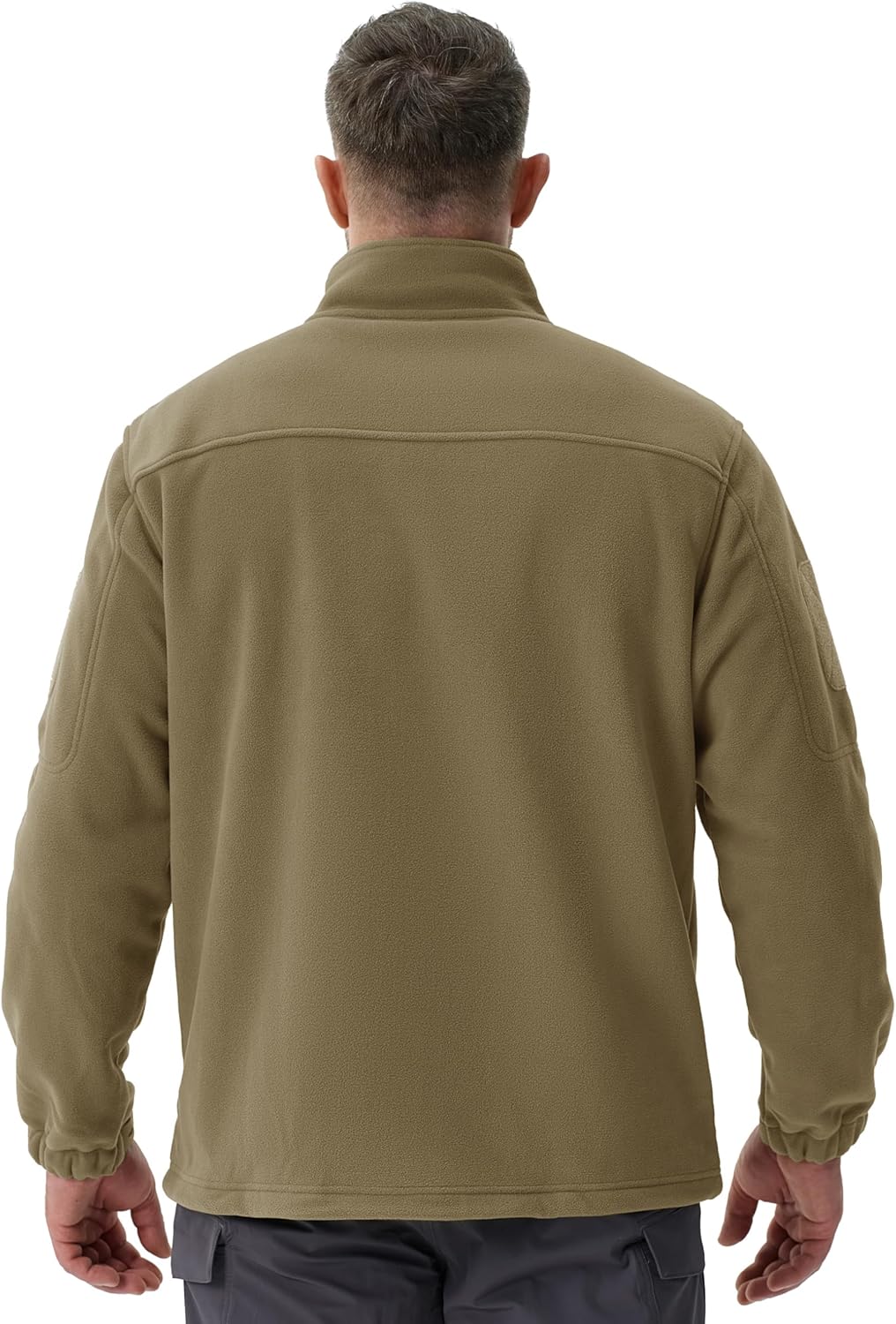 TACVASEN Herren Militär Outdoor Fleecejacke Warme Taktische Jacke Fleece Jacket XL Khaki, XL Khaki