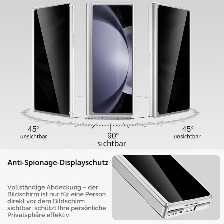 Miimall Kompatibel mit Samsung Galaxy Z Fold 5 Hülle mit Displayschutz Anti-Peeping+Magnetischer Sch