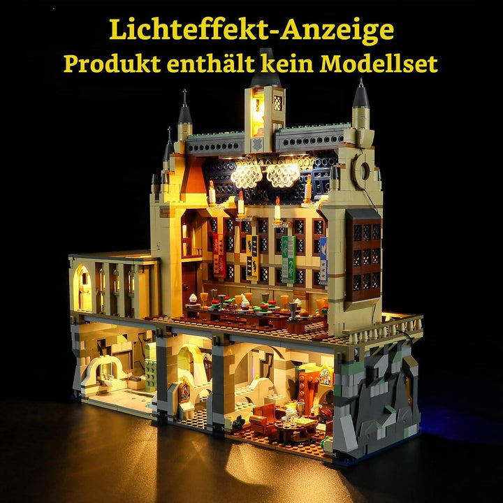 GEAMENT Ver.2024 LED Licht-Set Kompatibel mit Lego Harry Potter Schloss Hogwarts Die Grosse Halle 76