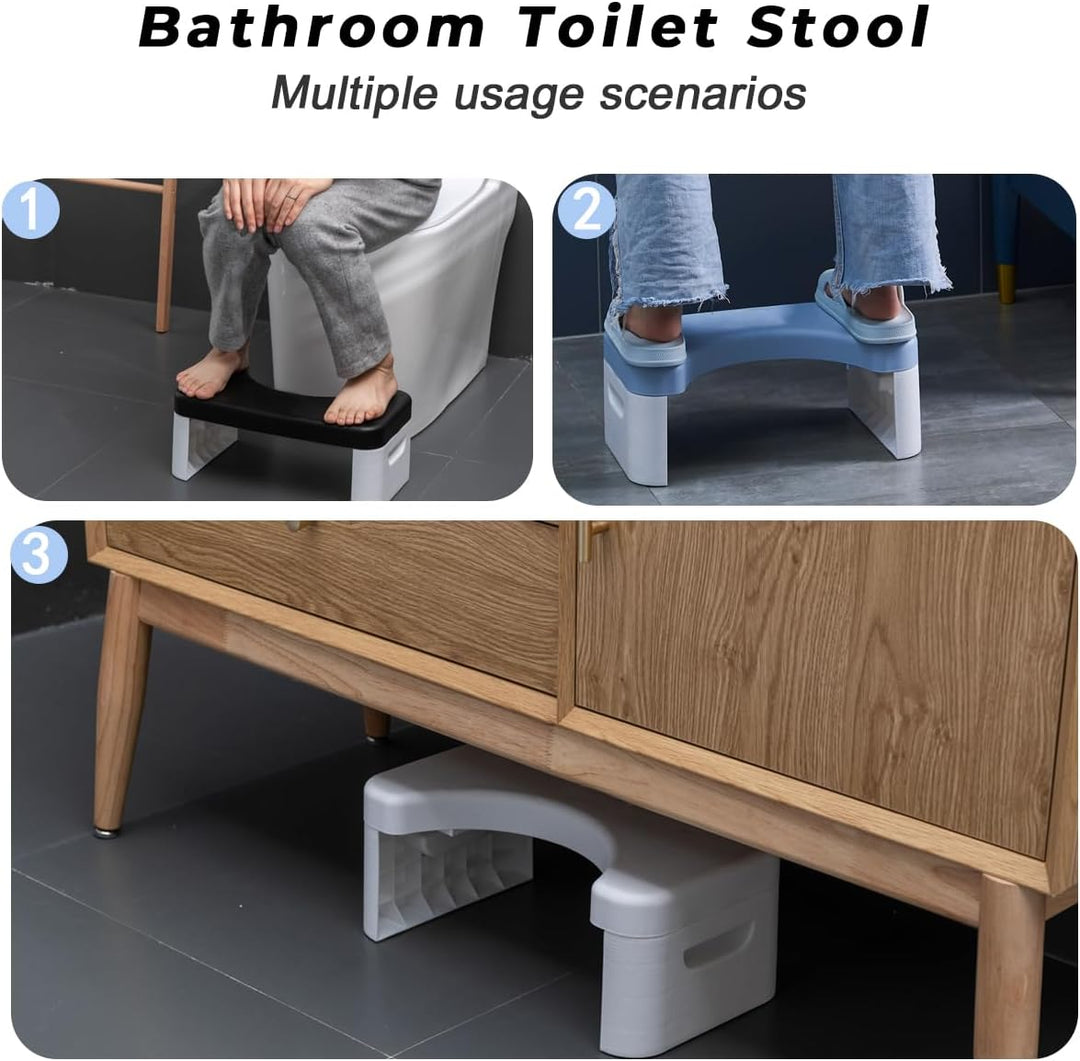 Badezimmer-Toilette, Kniebeugen-Toilette, abnehmbares multifunktionales Sitztablett, tragbare Stufe