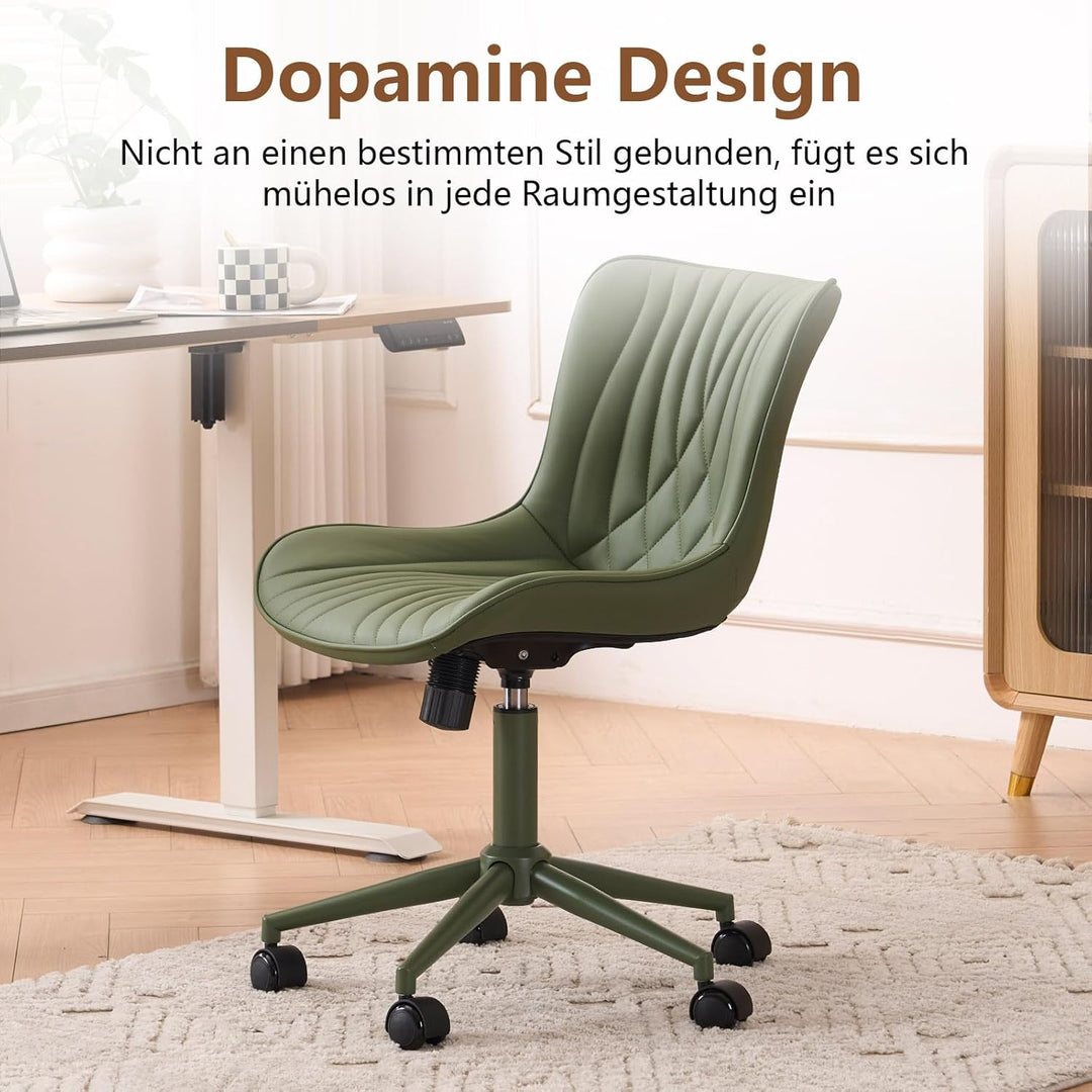 YOUTASTE Bürostuhl Ergonomischer im Fischschwanz-Design, Schreibtischstuhl Drehstuhl mit Rollen, Höh