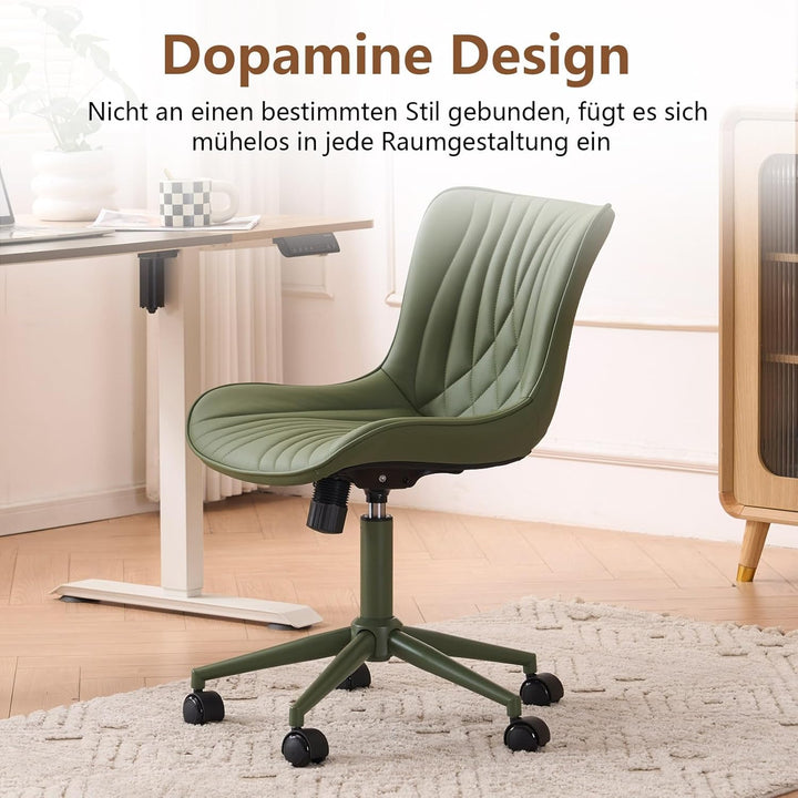 YOUTASTE Bürostuhl Ergonomischer im Fischschwanz-Design, Schreibtischstuhl Drehstuhl mit Rollen, Höh