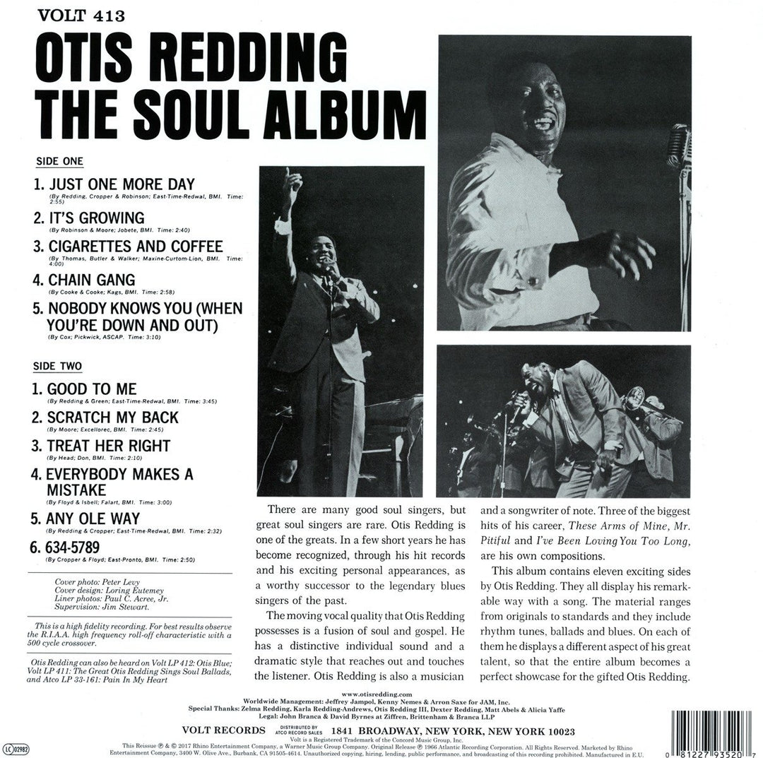 The Soul Album, Vinyl