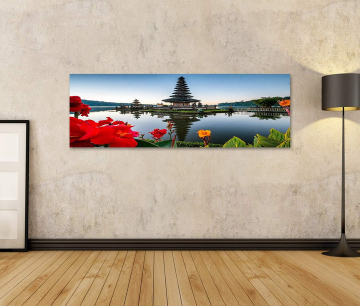islandburner Bild auf Leinwand Ulun Danu Bratan Tempel Bali Indonesien Garten Voller Blumen Bilder W
