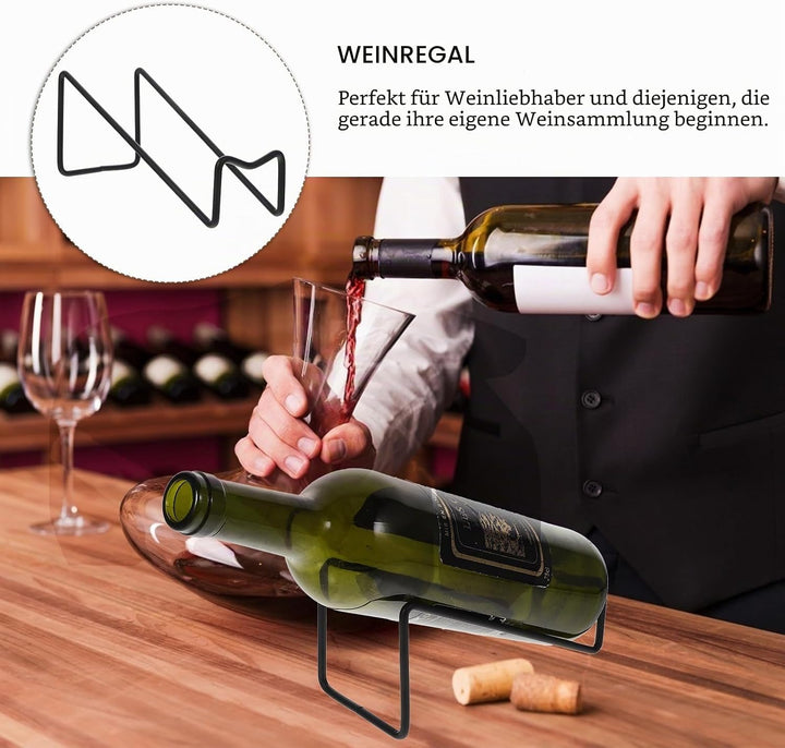 Cabilock Weinflaschenhalter Arbeitsplatte Weinregal Metall Kompakt Weinhalter Für Zuhause Bar Restau