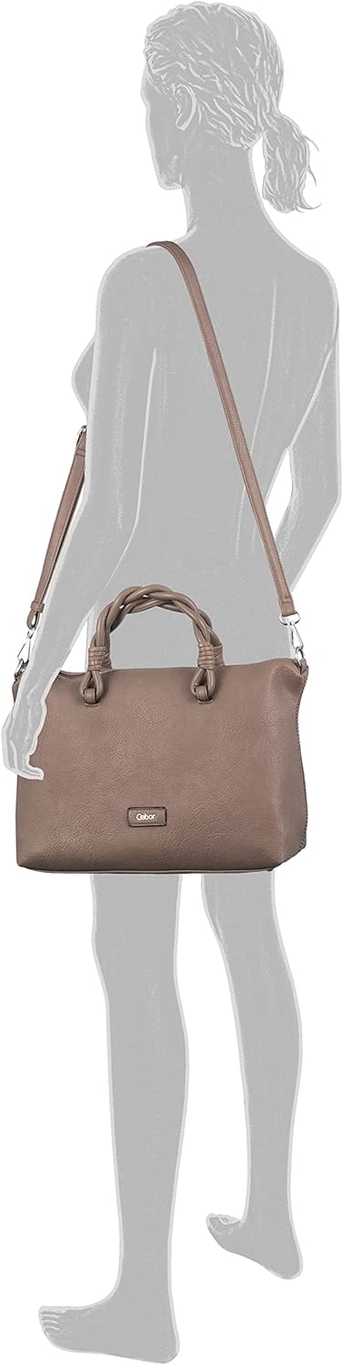 Gabor Damen Maja Henkeltasche mit langem Schulteriemen 36 x 12,5 x 22,5 (LxBxH) Taupe, 36 x 12,5 x 2