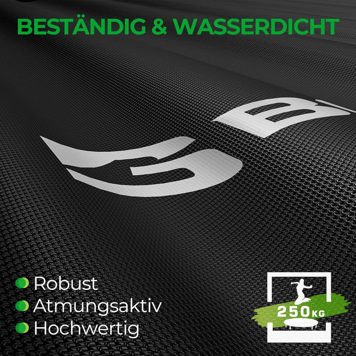 BCAN 250KG Mini-Trampolin, Ø 123CM Fitness-Trampolin mit Bungees, 3-Fach Verstellbarer Schaumstoffgr