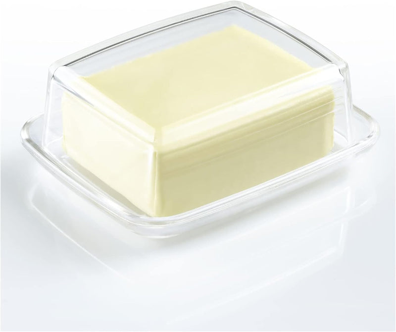 Westmark 2 Butterdosen aus Glas, Länge: 14,3 cm, Transparent, 208522E3 Glas Set 2tlg., Glas Set 2tlg