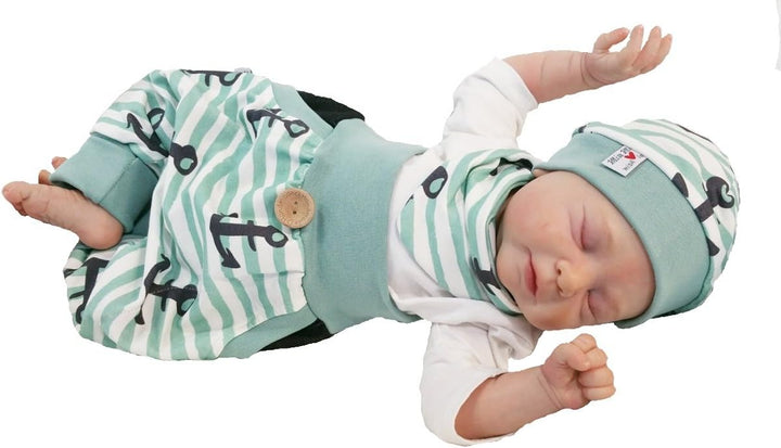 Atelier MiaMia - Pumphose Set Baby Kind von 56 bis 92, Designer Babyhose Set Limitiert !! Meerestier