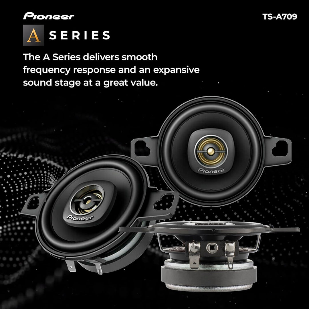 Pioneer TS-A709 A Series 2-3/4" 2-Wege, 450W Max Power, 16mm Hochtöner - Koaxial-Lautsprecher (Paar)