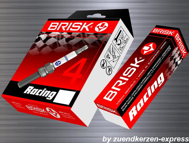 Brisk Premium Racing DOR15LGS 3026 Zündkerzen, 4 Stück (1) 4 Stück, (1) 4 Stück
