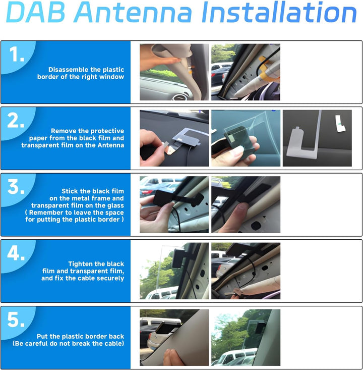 DAB/DAB+ Doppel-DIN-Autoradio mit kabellosem Carplay Android Auto Mirror Link, 7-Zoll-Touchscreen, 2