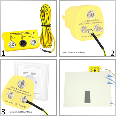 Minadax Innovative Anstistatik Arbeitsmatte 60cm x 60cm | Antistatisches ESD Gewebe - High-Tech-Text