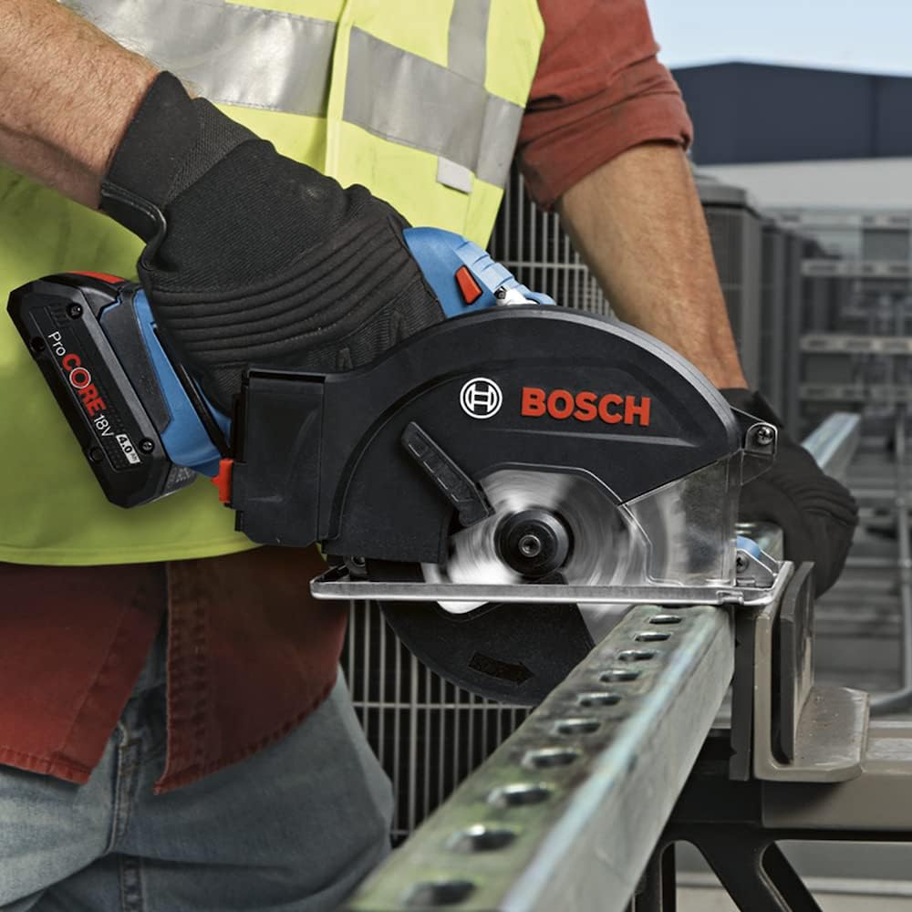 Bosch Professional 18V System Akku-Metall Kreissäge GKM 18V-50 (schnellerer Arbeitsfortschritt, weni